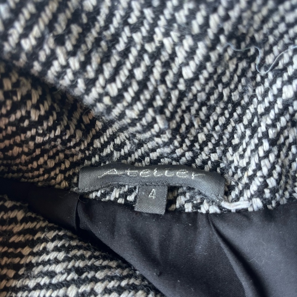 American Atelier Black and White Pea Coat - Picture 2 of 3